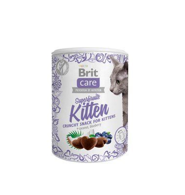 Ласощі для кошенят Brit Care Superfruits - курка, 100 г, Ласощі, Кошенята, Для росту і розвитку, Курка, Супер преміум, 29грн
