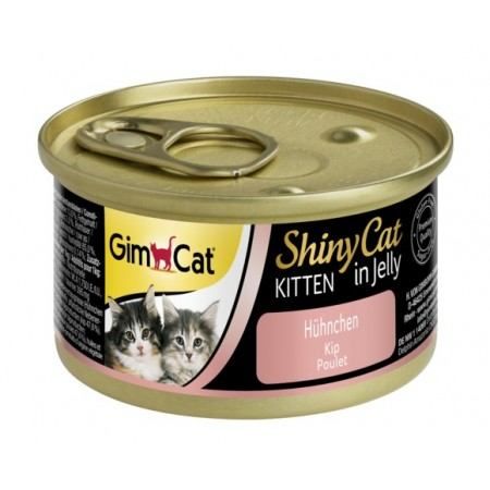 Влажный корм для котят GimCat Shiny Cat 70 г (курица), 70 г, Корм влажный, Котята, Основной корм, Курица, Супер премиум, 64грн