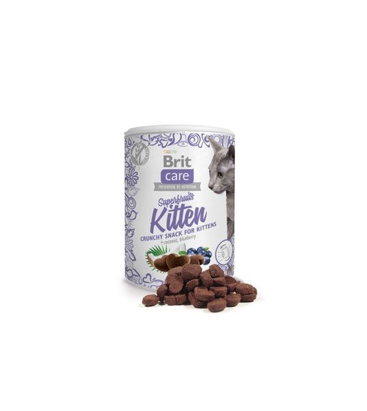 Ласощі для кошенят Brit Care Superfruits - курка, 100 г, Ласощі, Кошенята, Для росту і розвитку, Курка, Супер преміум, 29грн