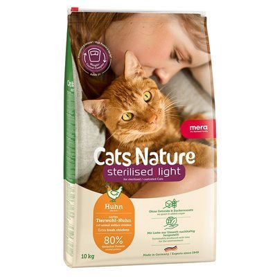 MC Nature Sterilised Light Chiken (Huhn) корм для стерилізованих та кастрованих котів з куркою, 10кг, 10 кг, Корм сухий, Дорослі, Основний корм, Курка, Супер-преміум
