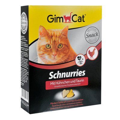 Ласощі для котів GimCat Schnurries 420 г (курка), 420 г, Ласощі, всі стадії життя, Для збагачення вітамінами, Курка, Супер преміум, 234грн