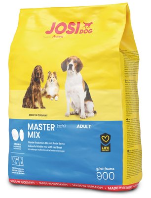 Josera JosiDog Master Mix - Сухой корм для взрослых собак всех пород с нормальной активностью, 900 г