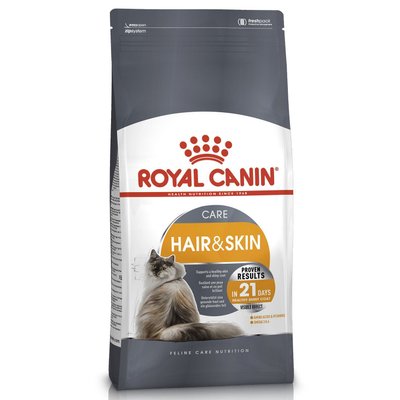 Сухий корм для котів, шерсть яких вимагає додаткового догляду Royal Canin Hair & Skin (домашня птиця), 400 г, Корм сухий, Дорослі, Для здоров'я шкіри та шерсті, Домашня птиця, Супер преміум, 221грн