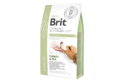 Сухий корм дієта при цукровому діабеті у собак Brit GF VetDiets (Брит ветеринарна дієта) Dog Diabetes з індейки і горохом, 2кг, Корм сухий, Дорослі, При цукровому діабеті, Індичка, Ветеринарна дієта, 676грн