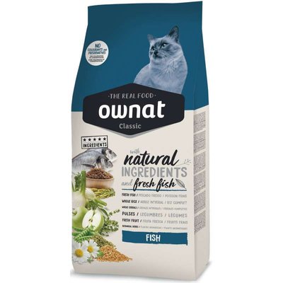 Сухой корм для котов Ownat Classic Cat Adult Fish- рыба, 1.5 кг, Корм сухой, Взрослые, Основной корм, Рыба, Премиум, 399грн