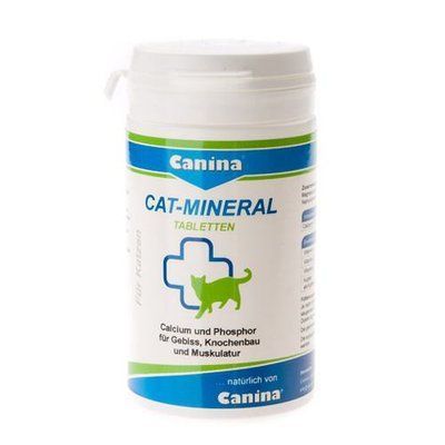 Мінеральний комплекс для котів Canina &laquo;Cat-Mineral&raquo;, 150 г, Вітаміни та добавки, всі стадії життя, Для збагачення вітамінами, 212грн