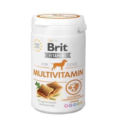 Вітаміни для собак Brit Vitamins Multivitamin для здоров'я, 150 г, Вітаміни та добавки, Дорослі, Для імунітету, Курка, Супер преміум, 540грн