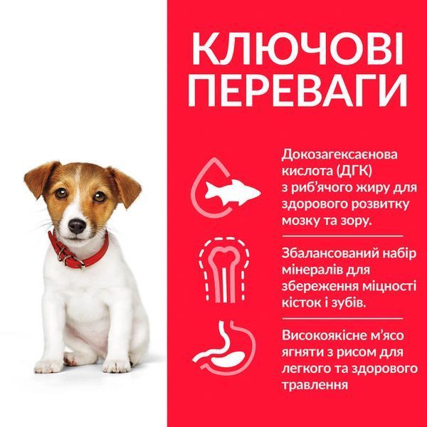 Сухий корм для цуценят Hill&rsquo;s Science Plan Puppy Smal&Mini - курка, 300 г, Корм сухий, Цуценята, Основний корм, Курка, Супер преміум