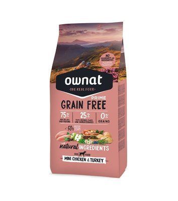 Ownat GF Міні Кур&Інд для собак - 1 кг, 1кг, Корм сухий, Дорослі, Основний корм, Курка
