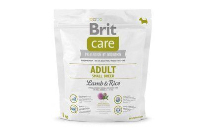 Сухий гіпоалергенний корм для собак дрібних порід з вагою до 10 кг Brit Care Adult Small Breed Lamb & Rice з ягням і рисом, 1 кг, Корм сухий, Дорослі, Основний корм, Ягня, Супер преміум, 59грн