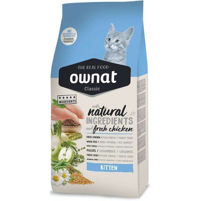 Корм сухой для котят Ownat Classic Kitten - курица, 1.5 кг, Корм сухой, Котята, Основной корм, Курица, Премиум, 484грн