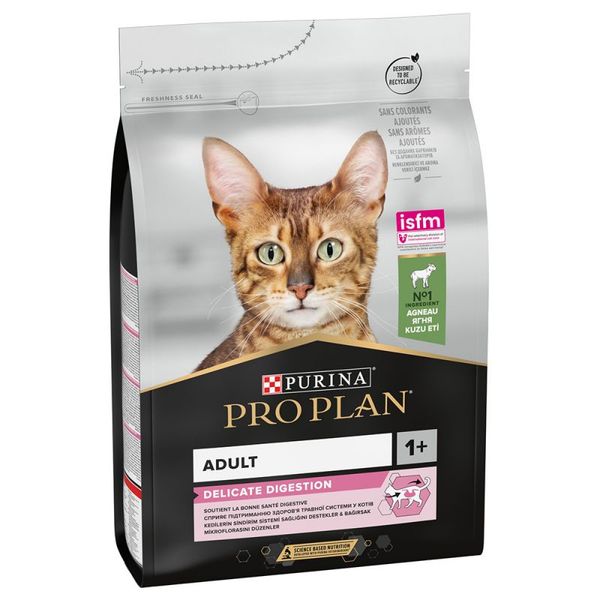 Сухий корм для котів з чутливим травленням Pro Plan Delicate Lamb 1,5 кг (ягня), 1.5 кг, Корм сухий, Кошенята, З чутливим травленням, Ягня, Супер преміум, 425грн