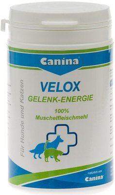 Добавка для котів та собак Canina «Velox Gelenk-Energie» порошок 150 г (для опорно-рухового апарату), 150 г, Вітаміни та добавки, всі стадії життя, Для підтримки здоров'я суглобів, 880грн