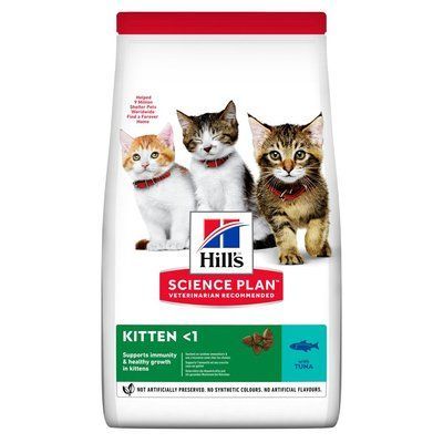 Корм сухой для котят Hill's SP Kitten Tuna - тунец, 300 г, Корм сухой, Котята, Для роста и развития, Тунец, Супер премиум