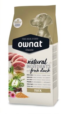 Сухий корм для собак Ownat Classic Duck - качка, 4 кг, Корм сухий, Дорослі, Основний корм, Качка, Преміум, 841грн