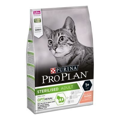 Сухий корм для стерилізованих котів Pro Plan Sterilised Salmon 1,5 кг (лосось), 1.5 кг, Корм сухий, Дорослі, Для стерилізованих, Лосось, Супер преміум, 468грн