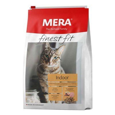 MERA finest fit Indoor корм для котів, які утримуються у приміщенні, із свіжим м'ясом птиці та лісовими ягодами, 1.5 кг, Корм сухой, Взрослые, Для домашних, Домашняя птица