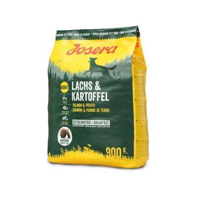 Josera Dog Lachs & Kartoffel - Сухий корм для дорослих собак масою тіла понад 5 кг, 900 г, Корм сухий, Дорослі, З чутливим травленням, Лосось, Супер преміум