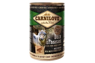 Влажный корм холистик для собак Carnilove Dog 400 г с уткой и фазаном (консерва), 400 г, Корм влажный, Взрослые, Основной корм, Утка, Холистик, 179грн