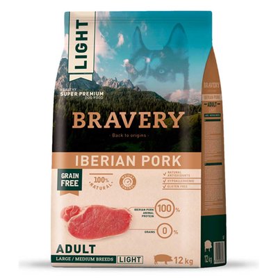 Bravery Adult Large & Medium Iberian Pork Сухий корм з іберійською свининою для собак середніх та великих порід, 4 кг, Корм сухий, Дорослі, Основний корм, Іберійська свинина, Супер преміум, 1118грн