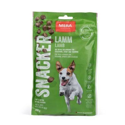 Mera snacker Lamm м'які снеки для собак із ягням, 200 гр, 200 г, Ласощі, Дорослі, Для собак/Ласощі