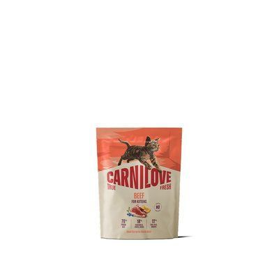 Корм сухой Carnilove True Fresh Beef Kitten для котят говядина , 400 г, Корм сухой, Котята, Основной корм, Говядина, Холистик, 98грн